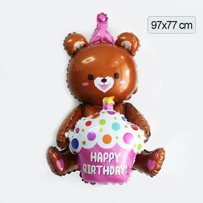 Baloane din folie de tort pentru Decoratiuni petreceri aniversare coroana globos prima aniversare balon in forma de animal