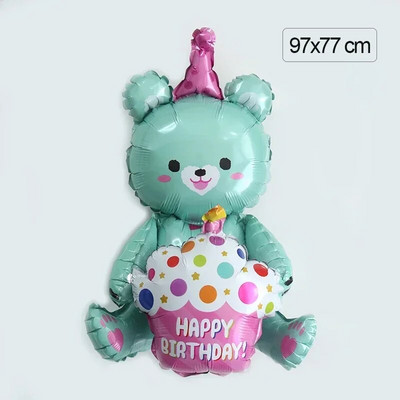 Baloane din folie de tort pentru Decoratiuni petreceri aniversare coroana globos prima aniversare balon in forma de animal