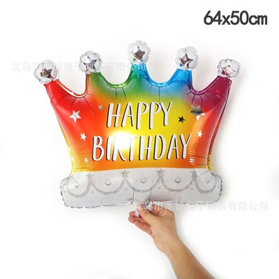 Baloane din folie de tort pentru Decoratiuni petreceri aniversare coroana globos prima aniversare balon in forma de animal