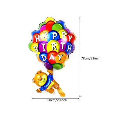 Baloane din folie de tort pentru Decoratiuni petreceri aniversare coroana globos prima aniversare balon in forma de animal