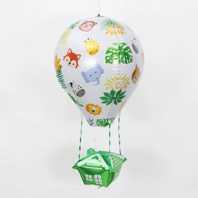 Animacinis 4D aliumininis filmas Gyvūnas karšto oro balionas Džiunglių gyvūnai helio balionai Gimtadienio vakarėlio dekoravimas Vaikų žaislų gaubliai