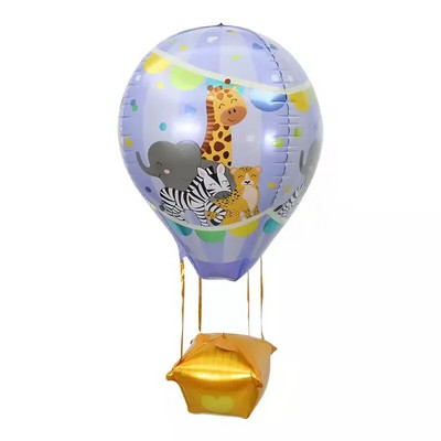 Animacinis 4D aliumininis filmas Gyvūnas karšto oro balionas Džiunglių gyvūnai helio balionai Gimtadienio vakarėlio dekoravimas Vaikų žaislų gaubliai
