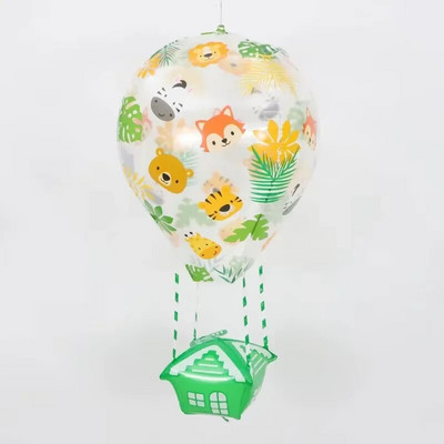 Animacinis 4D aliumininis filmas Gyvūnas karšto oro balionas Džiunglių gyvūnai helio balionai Gimtadienio vakarėlio dekoravimas Vaikų žaislų gaubliai