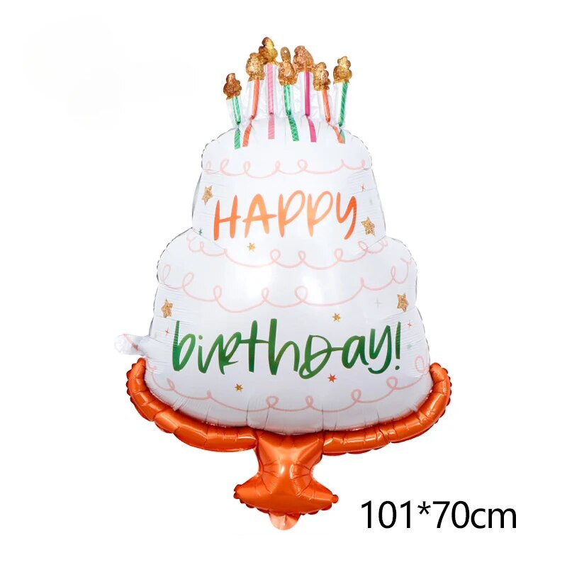 Γελοιογραφία Bear Cake Foil Balloons Baby Shower Γάμος πάρτι γενεθλίων φωτογραφία στηρίγματα Σκηνικό ντεκόρ Τούρτα κεριών Τούρτα γενεθλίων Μπαλόνι