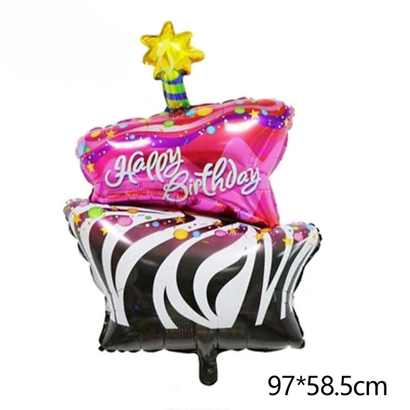 Γελοιογραφία Bear Cake Foil Balloons Baby Shower Γάμος πάρτι γενεθλίων φωτογραφία στηρίγματα Σκηνικό ντεκόρ Τούρτα κεριών Τούρτα γενεθλίων Μπαλόνι