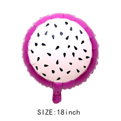 Balon rotund din folie de aluminiu cu fructe de 18 inchi, pentru copii, cu desene animate, balon de jucărie, petrecere de aniversare, petrecere de vacanță, aspect grădiniță