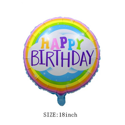 Balon rotund din folie de aluminiu cu fructe de 18 inchi, pentru copii, cu desene animate, balon de jucărie, petrecere de aniversare, petrecere de vacanță, aspect grădiniță