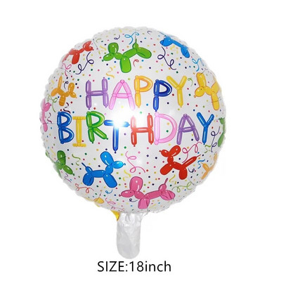 Balon rotund din folie de aluminiu cu fructe de 18 inchi, pentru copii, cu desene animate, balon de jucărie, petrecere de aniversare, petrecere de vacanță, aspect grădiniță