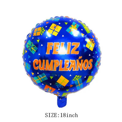 Balon rotund din folie de aluminiu cu fructe de 18 inchi, pentru copii, cu desene animate, balon de jucărie, petrecere de aniversare, petrecere de vacanță, aspect grădiniță