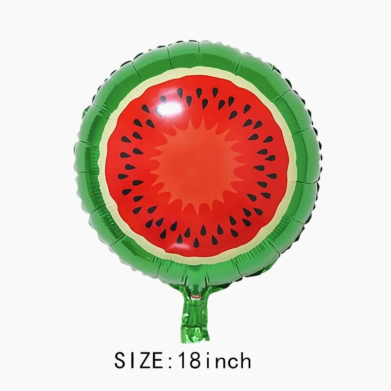 Balon rotund din folie de aluminiu cu fructe de 18 inchi, pentru copii, cu desene animate, balon de jucărie, petrecere de aniversare, petrecere de vacanță, aspect grădiniță