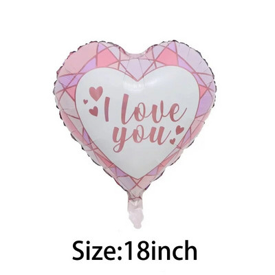 Südamekujulised fooliumist õhupallid Head sõbrapäeva peoruumi kaunistamine sünnipäevaks pulma-aastapäevaks I LOVE YOU õhupall