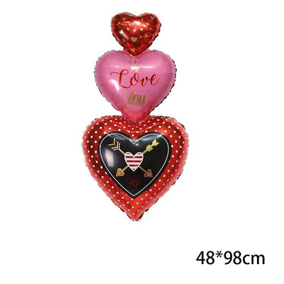 Südamekujulised fooliumist õhupallid Head sõbrapäeva peoruumi kaunistamine sünnipäevaks pulma-aastapäevaks I LOVE YOU õhupall