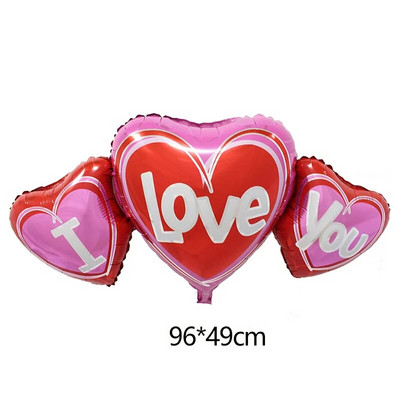 Südamekujulised fooliumist õhupallid Head sõbrapäeva peoruumi kaunistamine sünnipäevaks pulma-aastapäevaks I LOVE YOU õhupall