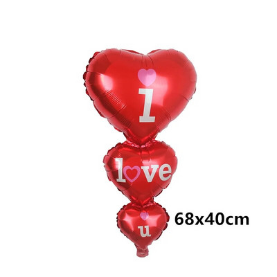 Südamekujulised fooliumist õhupallid Head sõbrapäeva peoruumi kaunistamine sünnipäevaks pulma-aastapäevaks I LOVE YOU õhupall