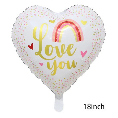 Südamekujulised fooliumist õhupallid Head sõbrapäeva peoruumi kaunistamine sünnipäevaks pulma-aastapäevaks I LOVE YOU õhupall