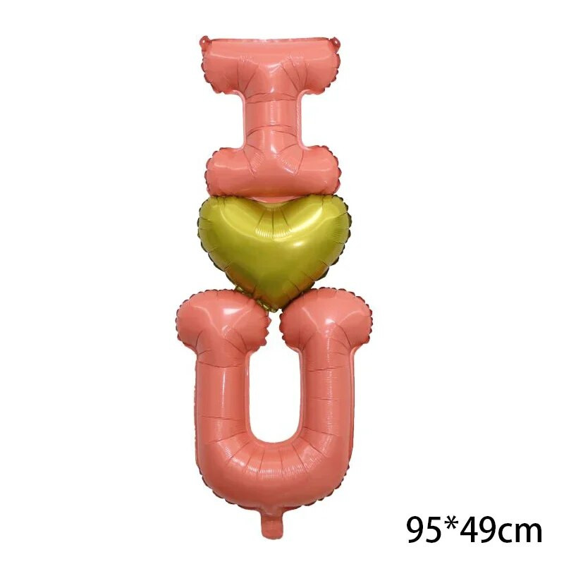 Südamekujulised fooliumist õhupallid Head sõbrapäeva peoruumi kaunistamine sünnipäevaks pulma-aastapäevaks I LOVE YOU õhupall
