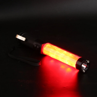 Κόκκινη λυχνία LED 11 ιντσών Έλεγχος πυρκαγιάς κυκλοφορίας, ραβδί κυκλοφορίας με γάντζο μαγνήτη, 2 τεμ.
