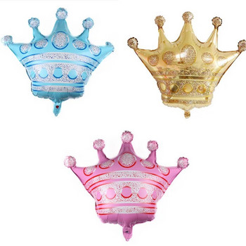 Ένα μεγάλο 39 ιντσών Princess Rose Gold Crown Baby Shower Διακόσμηση πάρτι γενεθλίων Μπαλόνι με φιλμ αλουμινίου
