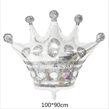 Един голям 39-инчов балон Princess Rose Gold Crown Baby Shower Декорация за рожден ден, алуминиево фолио
