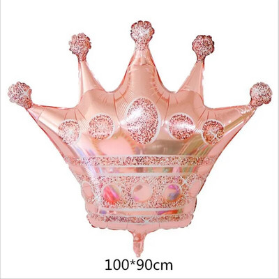 Un balon mare de 39 inch, coroană din aur roz, pentru baby shower, decorare pentru petrecerea de naștere