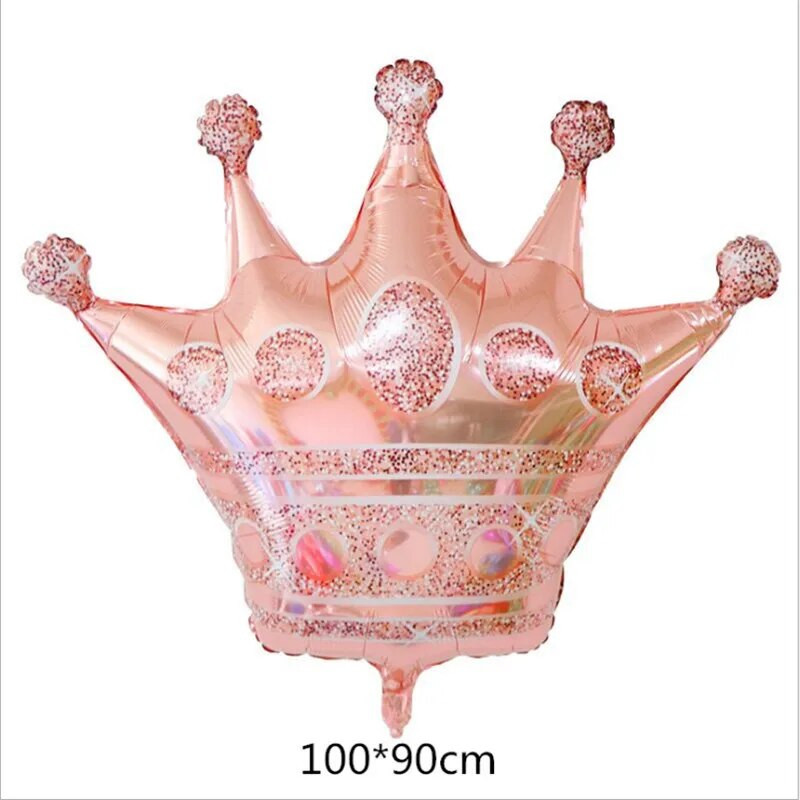 Un balon mare de 39 inch, coroană din aur roz, pentru baby shower, decorare pentru petrecerea de naștere