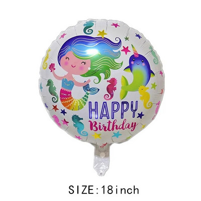 Naujas 18 colių apvalus aliuminio folijos balionų žaislas, skirtas vaikų gimtadienio vakarėliui, vestuvių dekoravimui kūdikių dušo reikmenų kamuolys