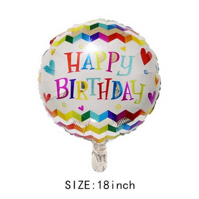 Naujas 18 colių apvalus aliuminio folijos balionų žaislas, skirtas vaikų gimtadienio vakarėliui, vestuvių dekoravimui kūdikių dušo reikmenų kamuolys