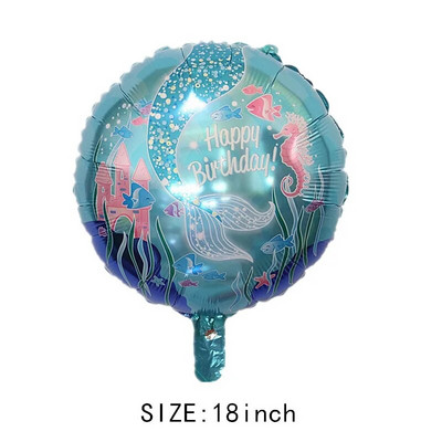 Naujas 18 colių apvalus aliuminio folijos balionų žaislas, skirtas vaikų gimtadienio vakarėliui, vestuvių dekoravimui kūdikių dušo reikmenų kamuolys