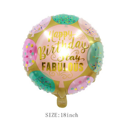 Naujas 18 colių apvalus aliuminio folijos balionų žaislas, skirtas vaikų gimtadienio vakarėliui, vestuvių dekoravimui kūdikių dušo reikmenų kamuolys