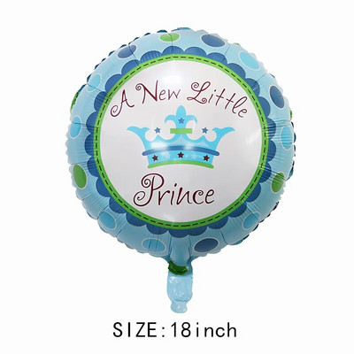 Naujas 18 colių apvalus aliuminio folijos balionų žaislas, skirtas vaikų gimtadienio vakarėliui, vestuvių dekoravimui kūdikių dušo reikmenų kamuolys