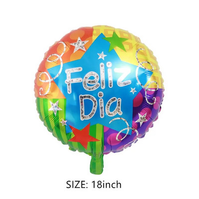 Naujas 18 colių apvalus aliuminio folijos balionų žaislas, skirtas vaikų gimtadienio vakarėliui, vestuvių dekoravimui kūdikių dušo reikmenų kamuolys