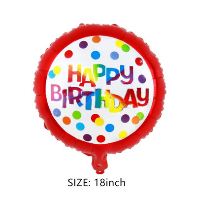 Naujas 18 colių apvalus aliuminio folijos balionų žaislas, skirtas vaikų gimtadienio vakarėliui, vestuvių dekoravimui kūdikių dušo reikmenų kamuolys