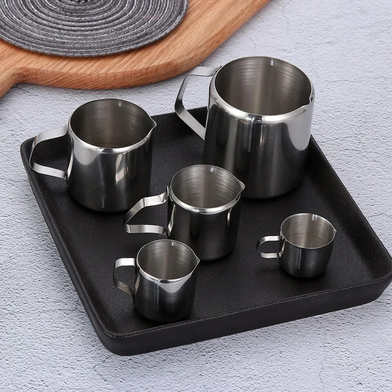 Izdržljivi vrč za kavu i vrhnje od nehrđajućeg čelika 5 veličina Vrč za pjenjenje mlijeka Vrč za latte Art Art izljev Vrč za dom i kuhinju