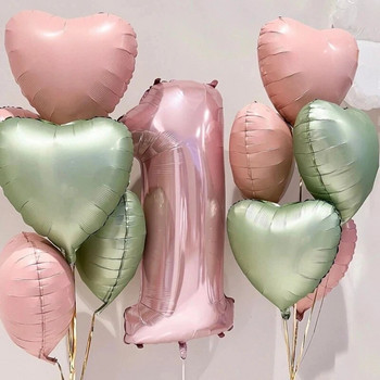 5 τεμ. 18 ιντσών ρετρό μπαλόνια με φύλλο καρδιών Χρόνια πολλά Διακοσμητικά για πάρτι Παιδιά Ενήλικες Κορίτσι Αγόρι Βρεφικό Ντους Γάμου Προμήθειες Globos