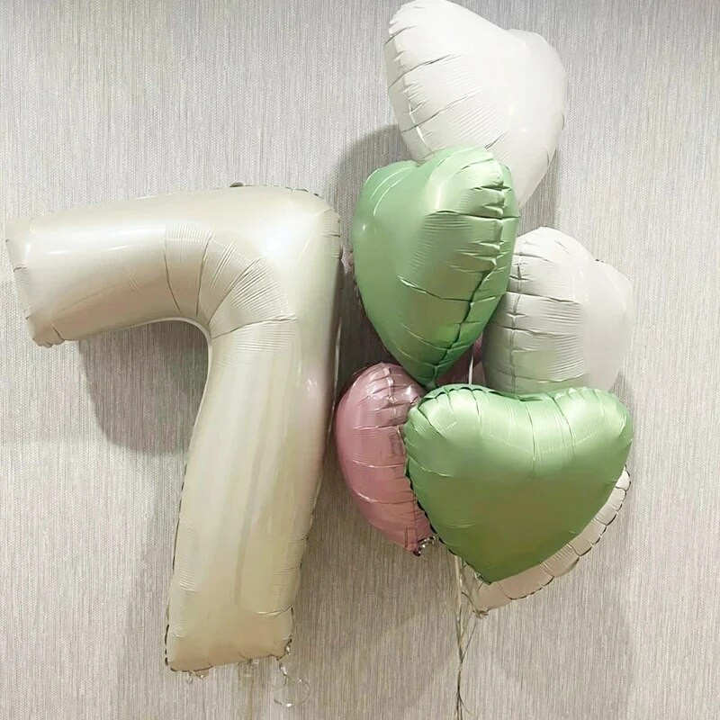 5 bucăți de 18 inchi, baloane cu folie de inimă retro, decorațiuni pentru petrecerea de mulți ani, pentru copii, adulți, fete, băieți, pentru baby shower, pentru nuntă