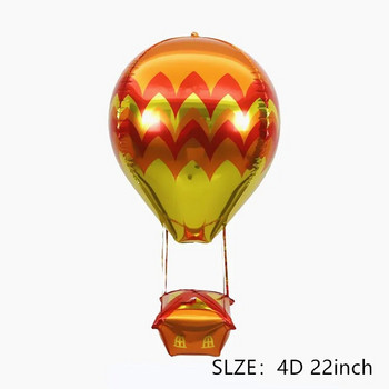 Нова 4D вълна с горещ въздушен балон Летяща къща Приказка Алуминиево фолио Топка Детско парти за рожден ден Празник Сватба на открито Плаващ декор