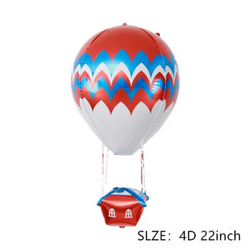 Нова 4D вълна с горещ въздушен балон Летяща къща Приказка Алуминиево фолио Топка Детско парти за рожден ден Празник Сватба на открито Плаващ декор