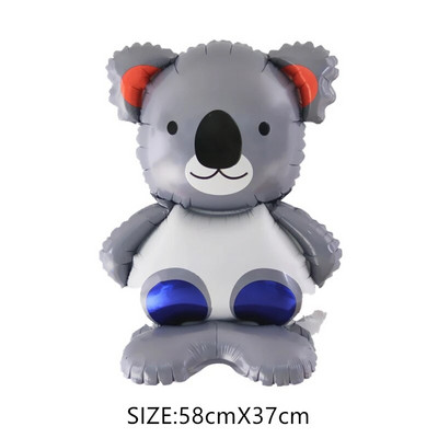 Animale din desene animate în picioare Baloane din film de aluminiu Decorare pentru petrecerea de aniversare Ceremonia de absolvire Grădiniță Fotografie făcută