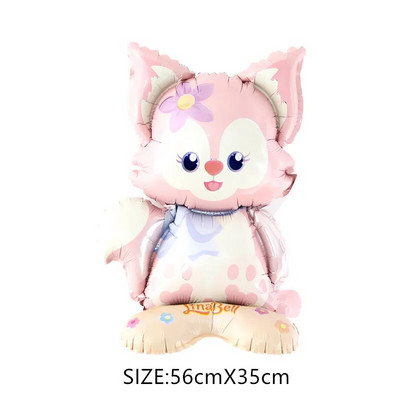 Animale din desene animate în picioare Baloane din film de aluminiu Decorare pentru petrecerea de aniversare Ceremonia de absolvire Grădiniță Fotografie făcută