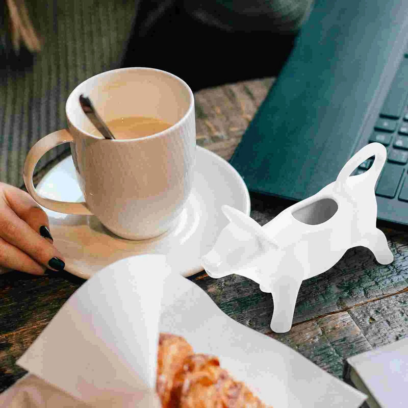 Keraminis pieno ąsotis karvės kavos puodelis padažo padažo dozatorius putojimo indas valties dubuo