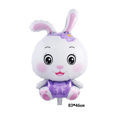 Szürke nyuszi fólia léggömbök hosszú fülek nyúl állat hélium léggömb esküvői születésnapi parti dekoráció gyerekeknek játékok baba zuhany kellékek