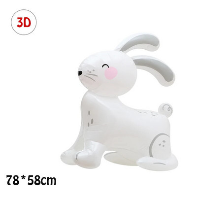 Szürke nyuszi fólia léggömbök hosszú fülek nyúl állat hélium léggömb esküvői születésnapi parti dekoráció gyerekeknek játékok baba zuhany kellékek