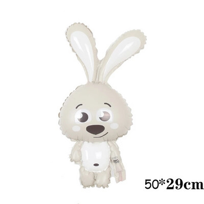 Szürke nyuszi fólia léggömbök hosszú fülek nyúl állat hélium léggömb esküvői születésnapi parti dekoráció gyerekeknek játékok baba zuhany kellékek