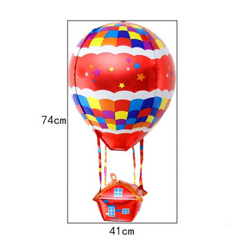 Нов 4D моделиращ балон с горещ въздух, детска украса за рожден ден, алуминиево фолио, балон, събитие, фестивал, сватбена украса, куклена къща