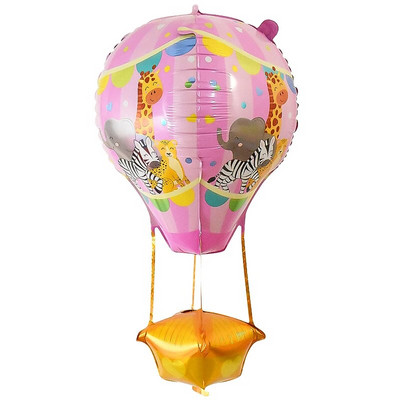 Karikatūra 4D dzīvnieku alumīnija plēve karstā gaisa balons bērnu dzimšanas dienas ballītes dekorācija vienradzis žirafe zilonis zebra balons rotaļlietas