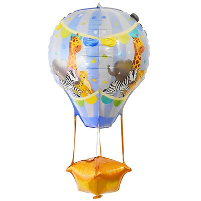Karikatūra 4D dzīvnieku alumīnija plēve karstā gaisa balons bērnu dzimšanas dienas ballītes dekorācija vienradzis žirafe zilonis zebra balons rotaļlietas