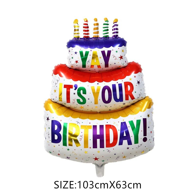 Μεγάλη τούρτα γενεθλίων Αλουμινένια ταινία μπαλόνι για την ημέρα των παιδιών Επέτειος του Αγίου Βαλεντίνου Γαμήλιο πάρτι Σκηνή Διακοσμημένο πάρτι για μωρά
