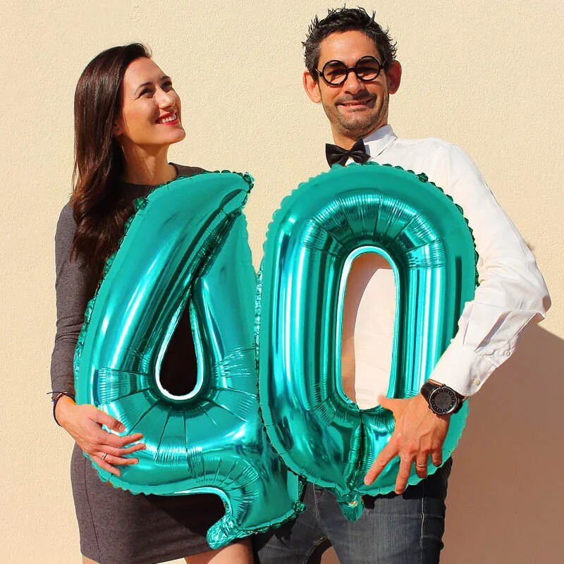 22 vnt. / rinkinys Undinėlės balionai dideli Tiffany mėlynos spalvos folijos gaubliai gimtadienio dekoro Undinėlės gimtadienio balionai kūdikio dušo dekoracijos