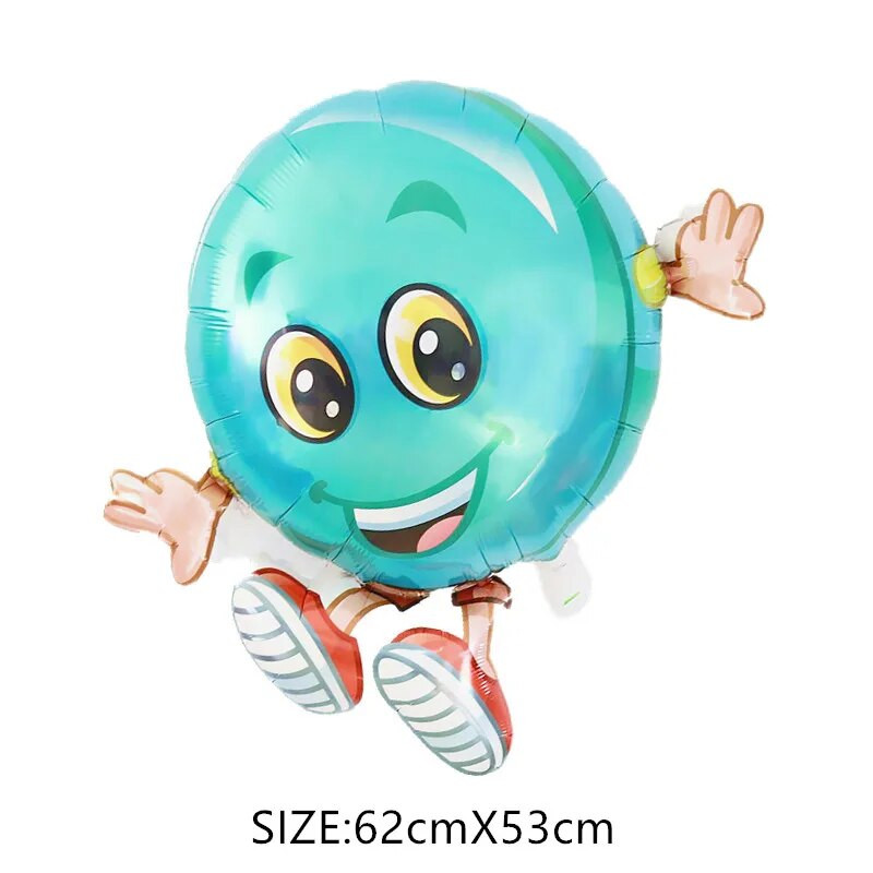 Animacinio filmo stiliaus berniukas mergina saldainis šypsenėlė žvaigždė folija balionas animacinis filmas sausainis lėlės gimtadienio vakarėlis Valentino dienos gimtadienio dekoravimas