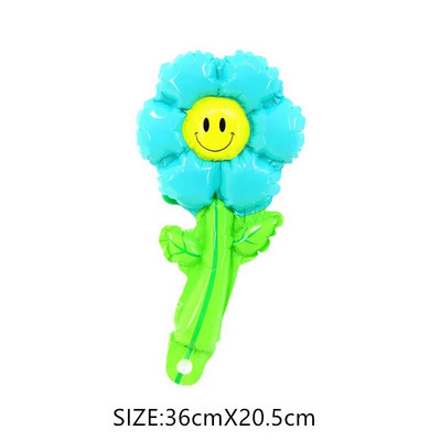 Mom`s Little Flowers Foil Balloon Daisies Sunflower Macaron Ημέρα του Αγίου Βαλεντίνου Γάμος Γενέθλια Διακοσμήσεις πάρτι νηπιαγωγείου